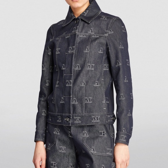 Brand new MAX MARA ‘M’ Logo Structured Jean Jacket with Signature ‘M’ Buttons - Picture 7 of 8